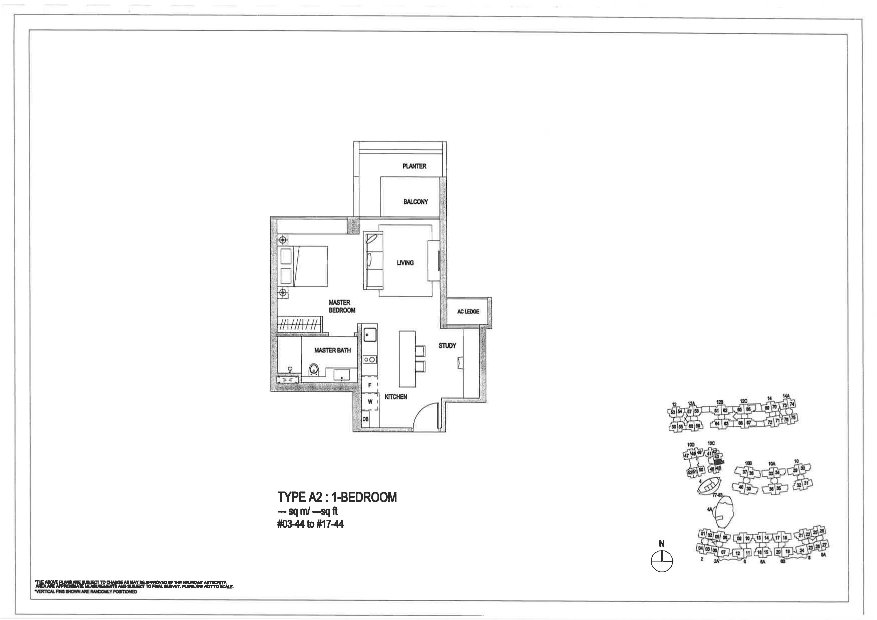 The Minton 1 Bedroom Floor Plans Type A2