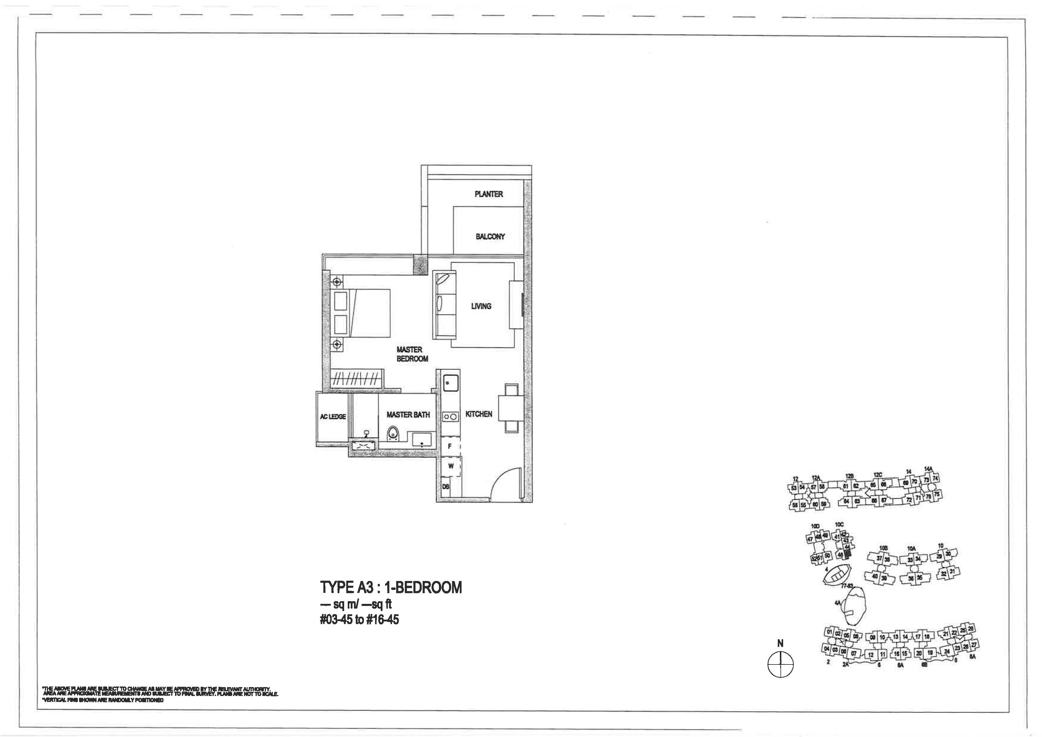 The Minton 1 Bedroom Floor Plans Type A3
