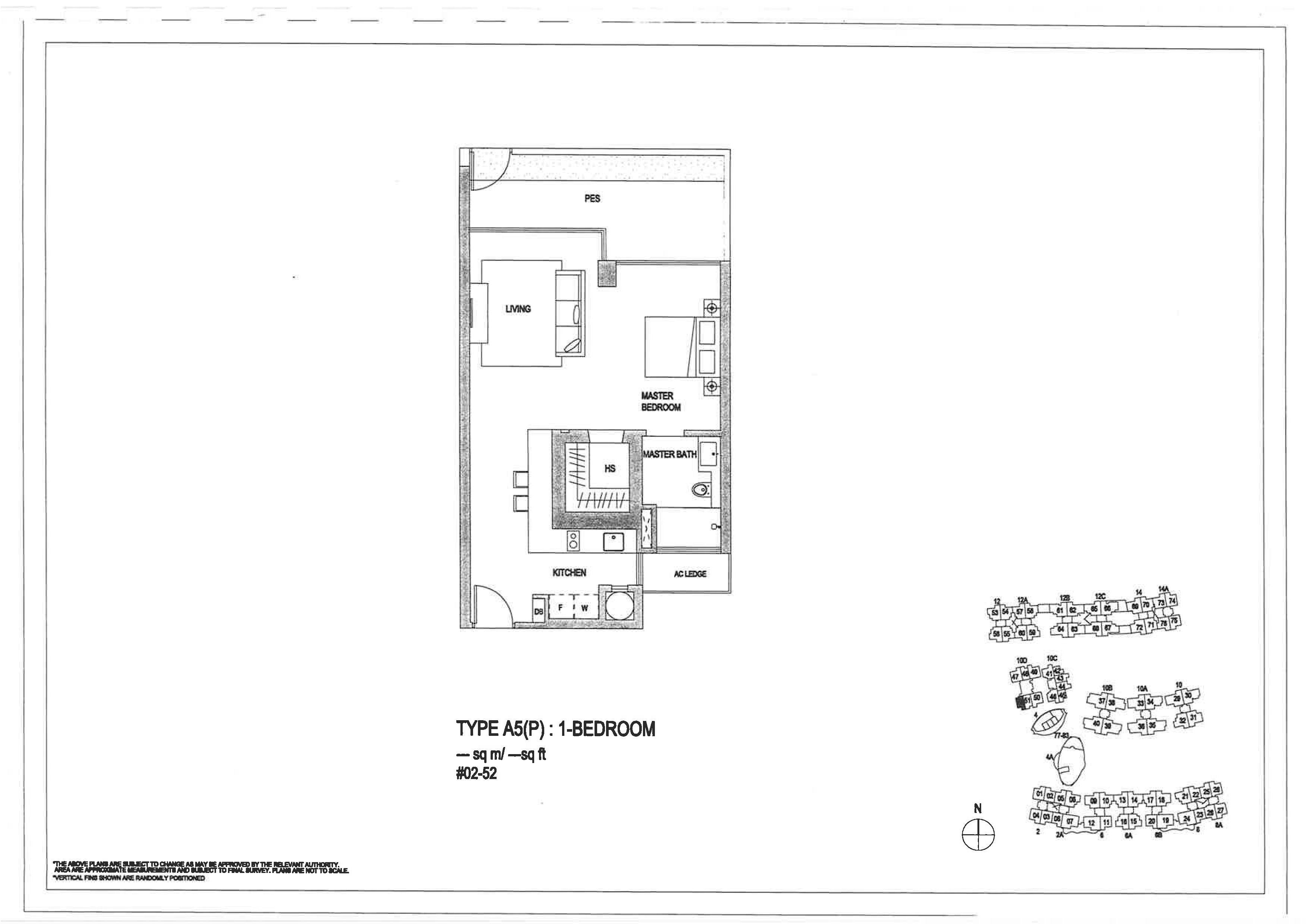 The Minton 1 Bedroom Floor Plans Type A5(P)